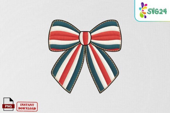 Download Patriotic Ribbon Bow Embroidery PNG - Ribbon bow Collection