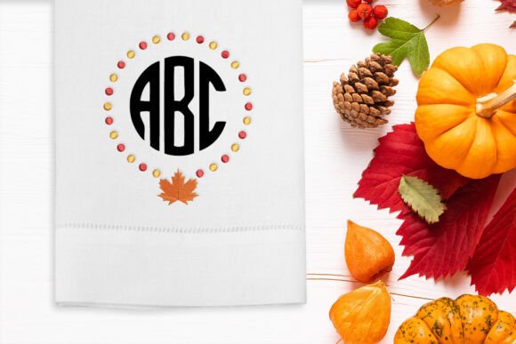 Download Leaf Round Monogram Frame Embroidery - Monogram frame embroidery Collection