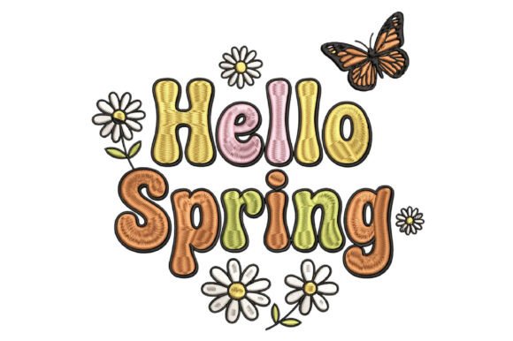 Download Hello Spring Embroidery Designs - Embroidery designs Collection